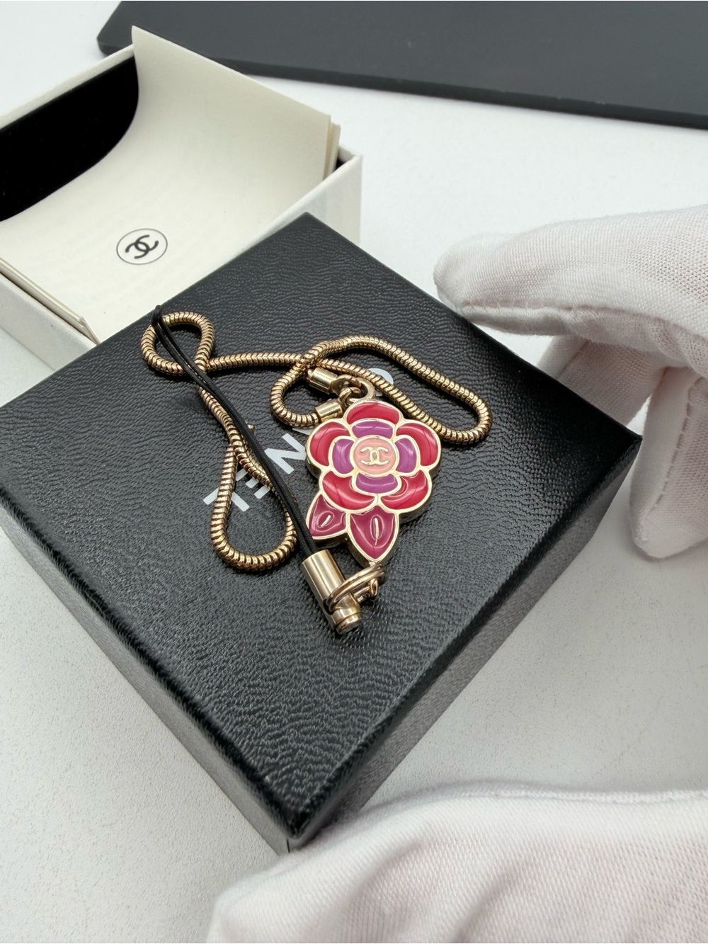 Chanel Enamel Accessory Key chain bag Charm